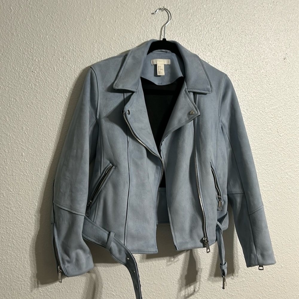 HM BLUE SUEDE JACKET